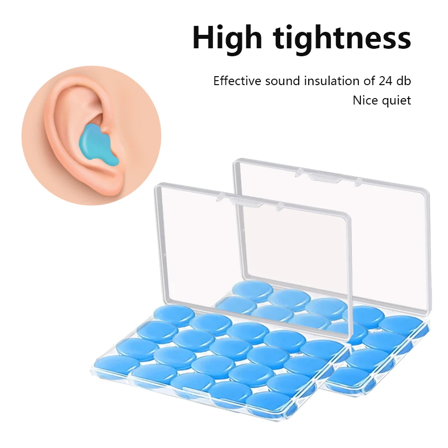 20-grain round kneading silica gel earplugs for noise reduction and swimming waterproof earplugs