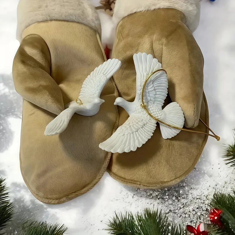 Style Friendship Doves Home Alone Resin Christmas Ornament Doves Christmas Tree Ornaments Best Gift for Someone Special