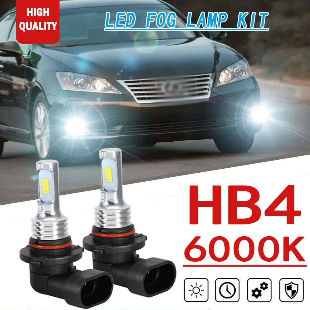 

2x 9006 HB4 LED Fog Lights 6000K HID White Replacement For Kia Optima Sorento Forte Sportage Rio Replace Halogen