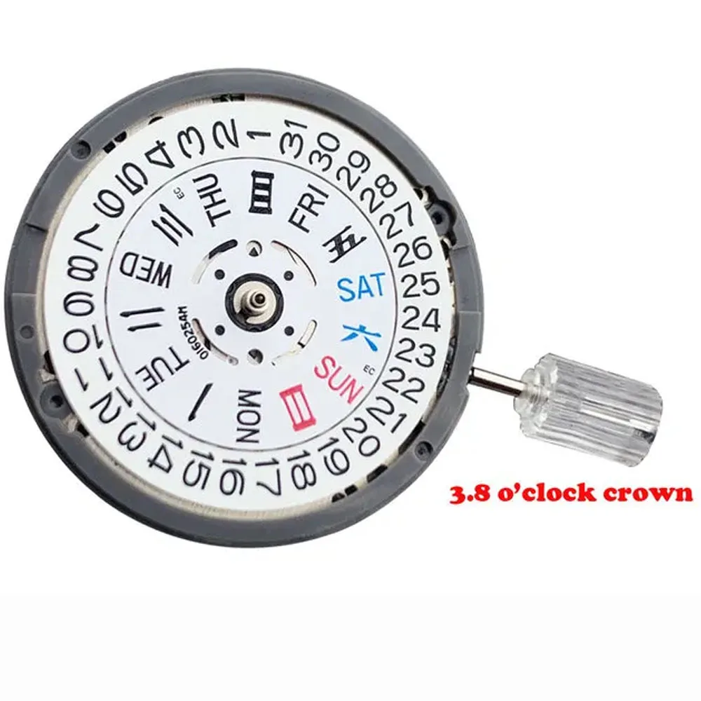 NH36A Mechanical Movement for Men Watch Mod Replacement Parts Date Week Calendar Black White Datewheel Repair Tool