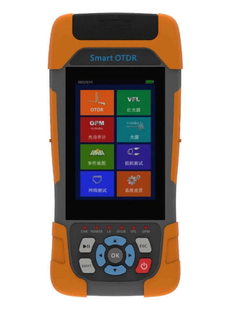 Good Quality Active Fiber Reflectometer Mini OTDR 1310/1550/1610/1625/1650nm 24/22db Live Test VFL OLS OPM Event Map Ethernet