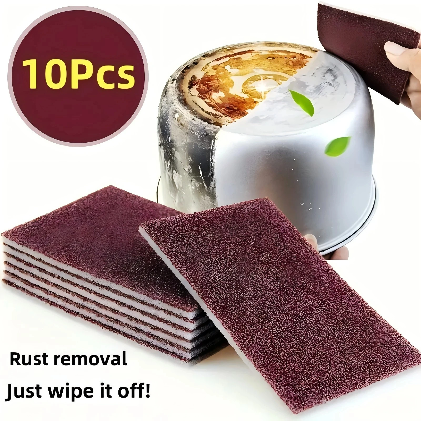 5/10pcs Multi-Functional Emery Magic Sponges - Durable Nano Scouring Pads for Efficient Dishwashing and Household Cleaning - Kit image 4