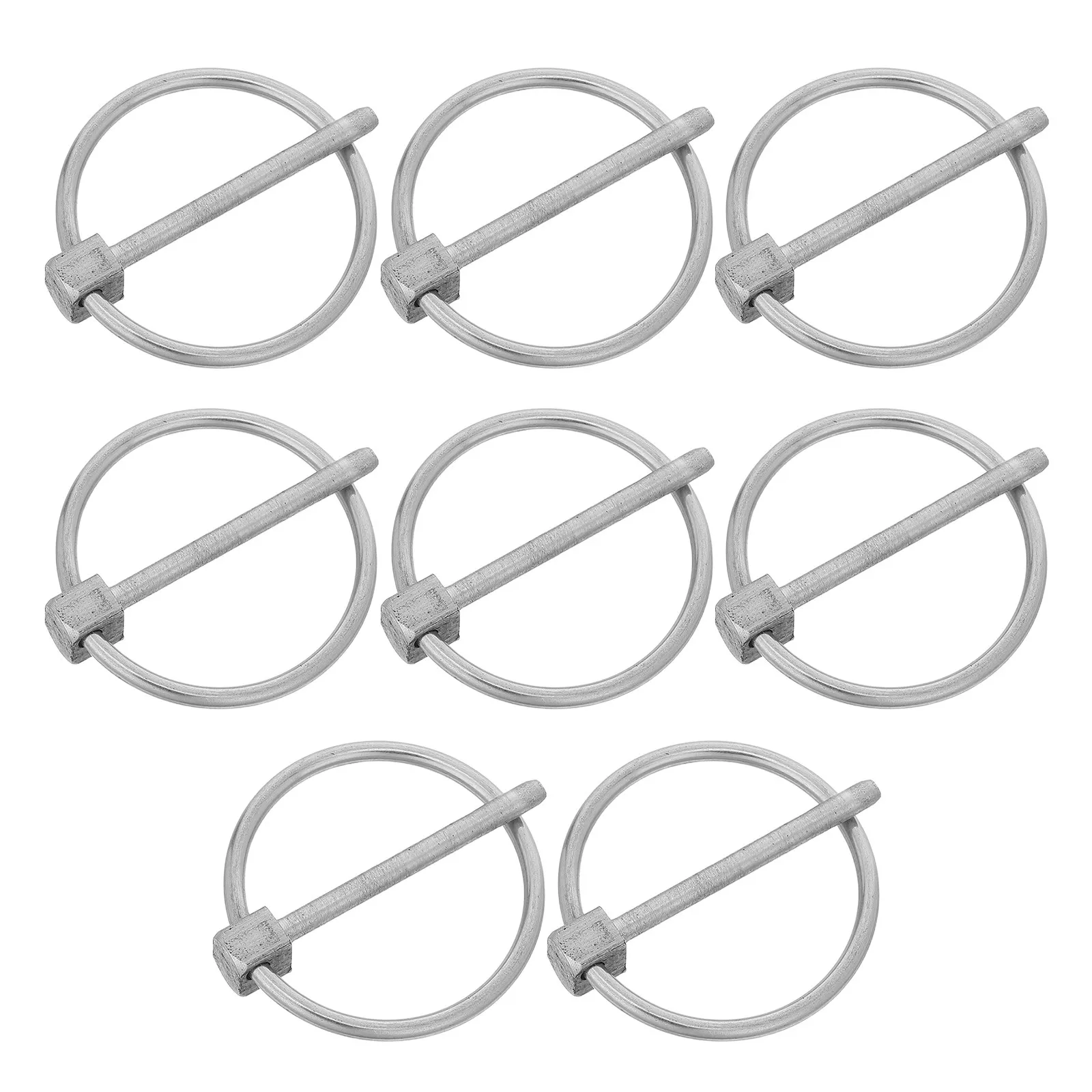 8Pcs Stainless Steel Lynch Pin Heavy Duty O Ring Retainer Quick Release Trailer Axle Locking Linch Hardware Marine Truck