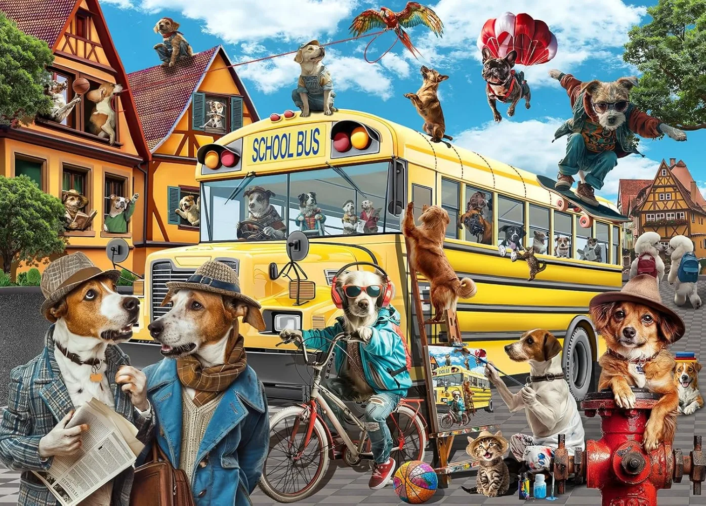 

Funny Dog 1000/500/300/120 Piece Jigsaw Puzzle Home Decor for Adult Game Family Fun Puzzles Educational Toys Birthday Gifts