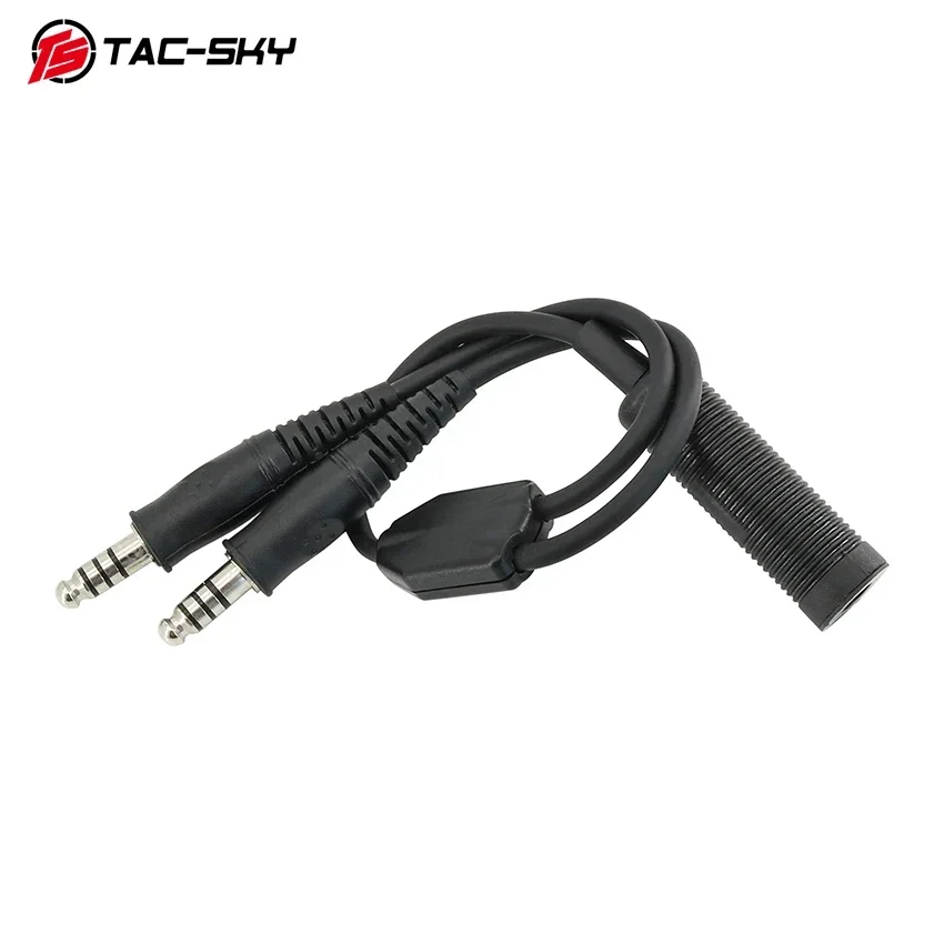 Tactical Headset Adapter Single Pass to Dual Pass Cable Compatible with COMTA SORDIN Tactical Hunting Shooting Headset