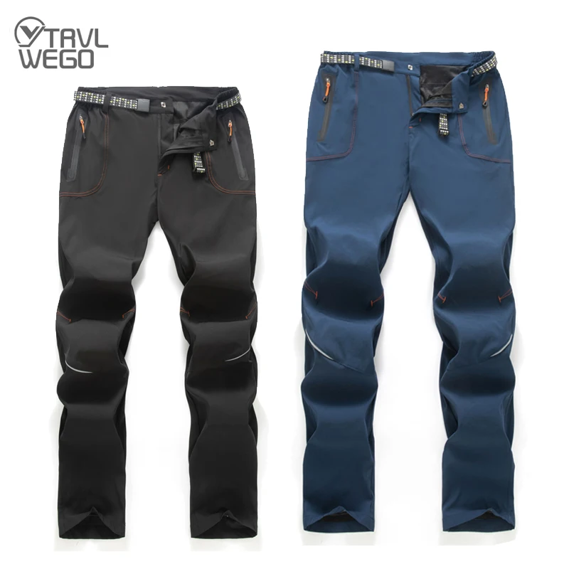 

TRVLWEGO Summer Men Hiking Camping Pants Thin Breathable Quick Dry Outdoor Sports Climbing Fishing Traveling CyclingTrousers