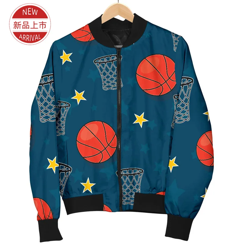 Harajuku 3D Aports BASKETBALL Printing Jacket Basketball Lovers Graphic Lapel Jackets Fashion Gym Streetwear Mens Clothing Tops