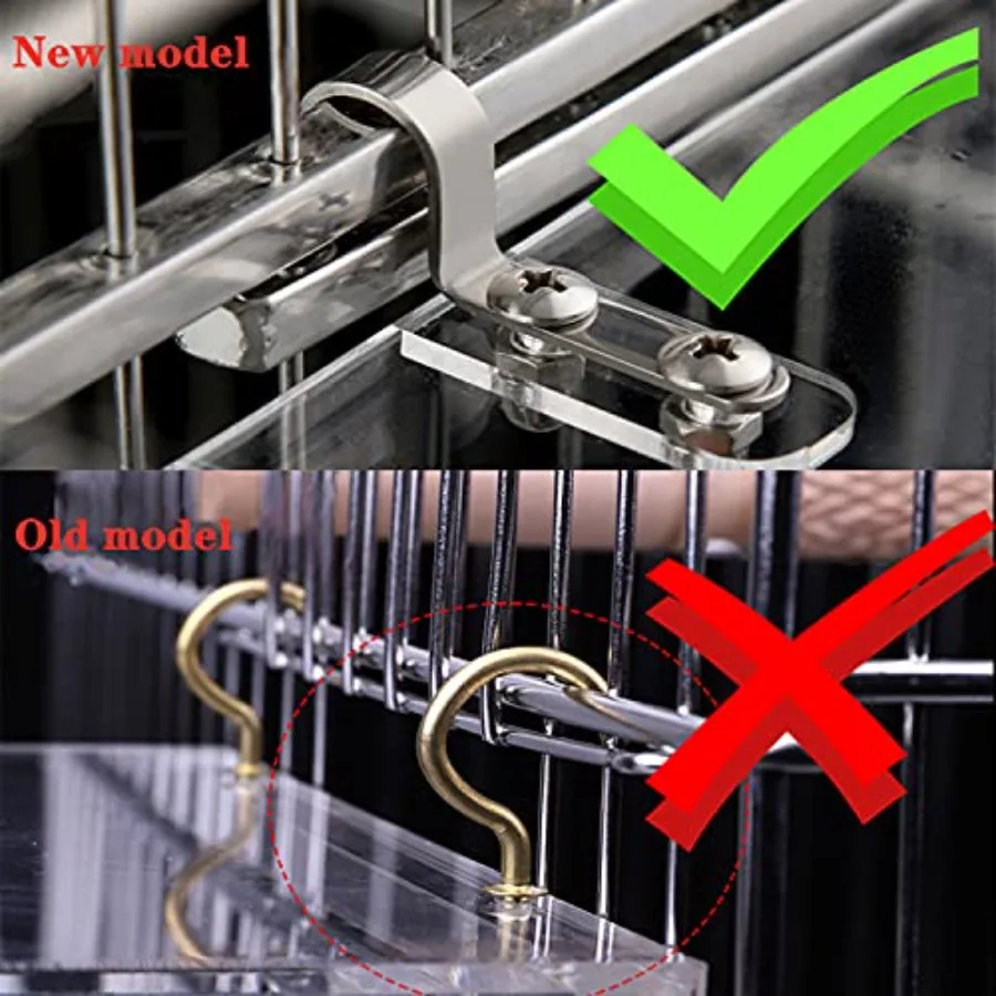 【Spot goods】Automatic Bird Feeder No Mess Bird Cage Pet Feeder Seed Food Container for Parakeet Canary Cockatiel Parrot Finch C view 6