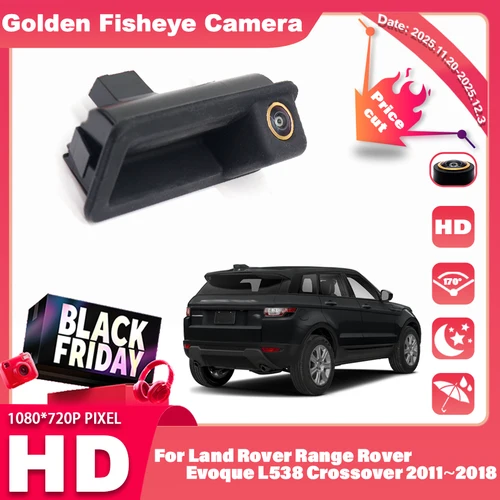 Imagen 1 del producto Cámara trasera HD para Land Rover Range Rover Evoque L538 Crossover 2011 ~ 2018, cámara con mango de maletero, cámara de marcha atrás para estacionamiento de respaldo