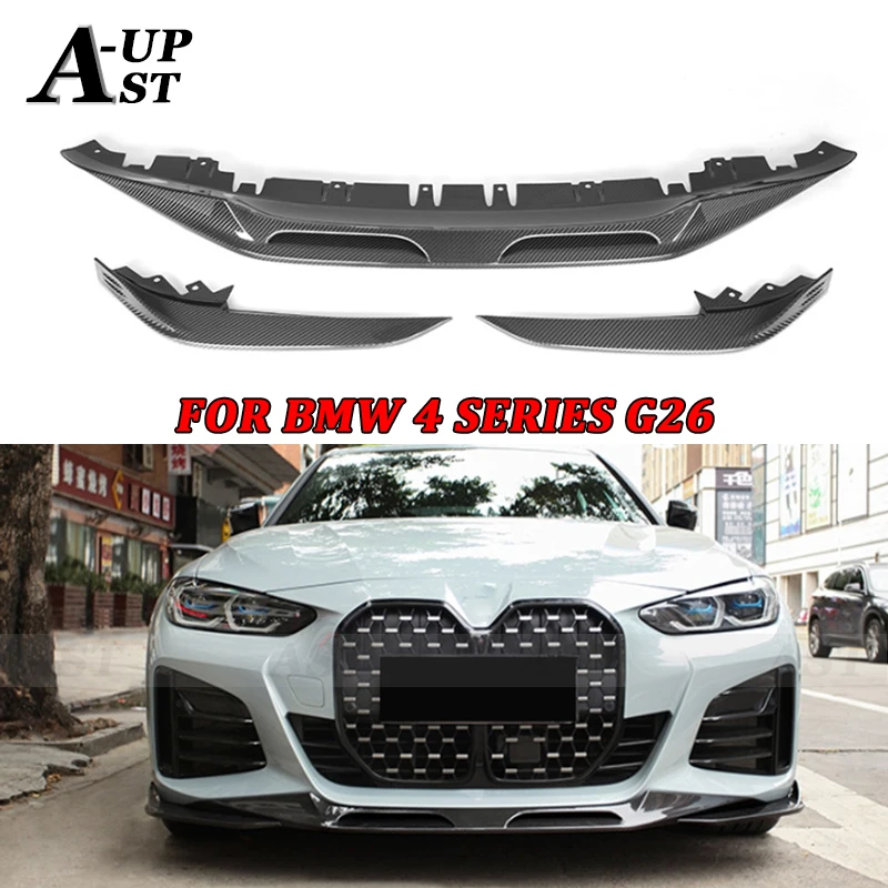 

Спортивный передний бампер для BMW 4 серии G26 M, губа сухого углеродного волокна, передний спойлер, комплекты передних подбородков, автомобильные аксессуары
