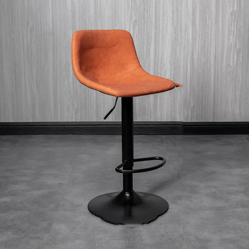 Banqueta de bar giratória de altura ajustável, encosto minimalista elegante para casa, cozinha, ilha, assento alto