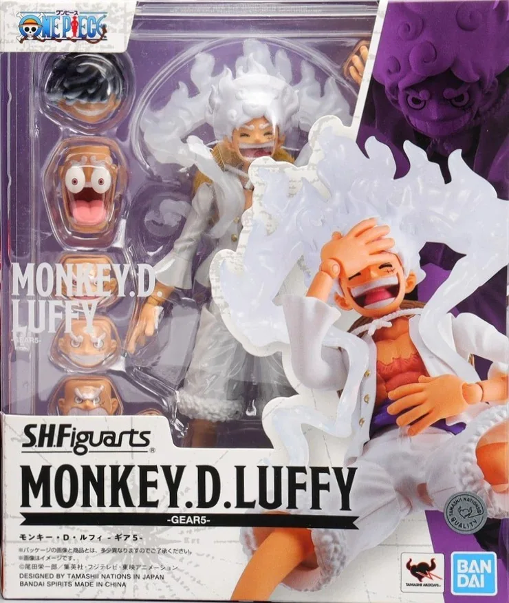 

Original BANDAI S.H.Figuarts SHF Monkey D. Luffy Gear 5 One Piece In Stock Anime Action Collection Figures Model Toys