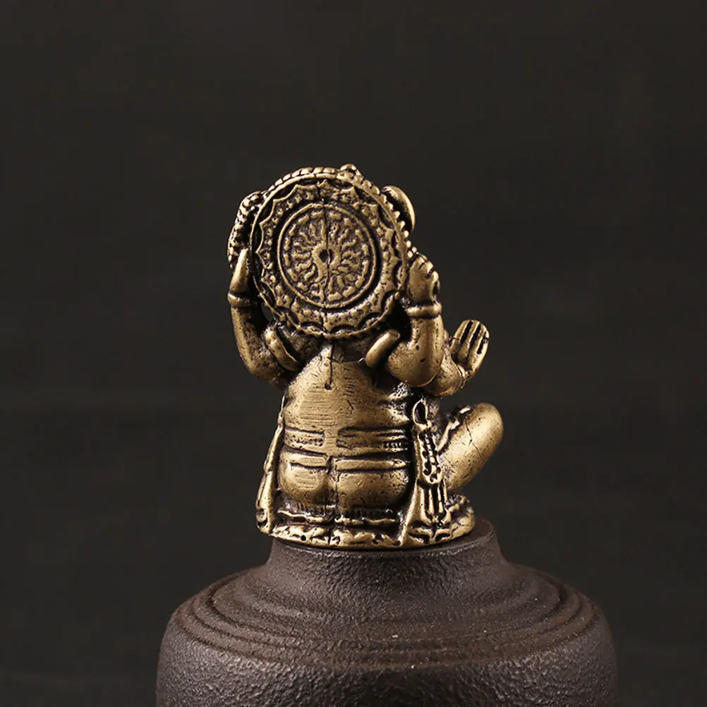 

2Pcs Retro Brass Buddha Statue Desktop Ornament Decorative Figurines Home Decor Crafts Brass Sculpture