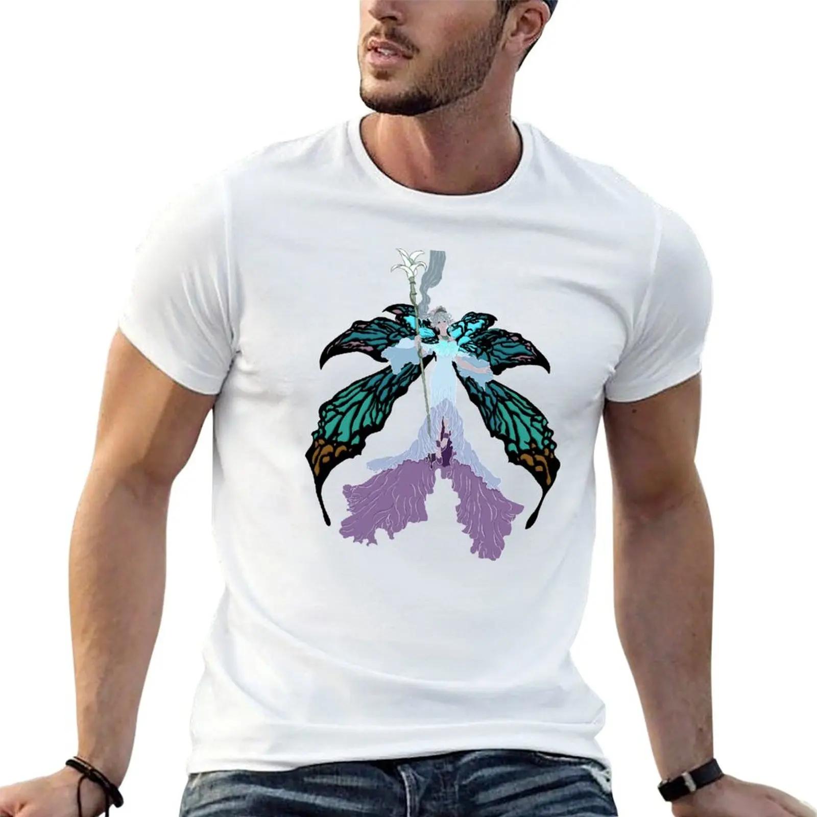 Titania FFXIV Fan Art T-Shirt cute clothes oversized black t-shirts for men