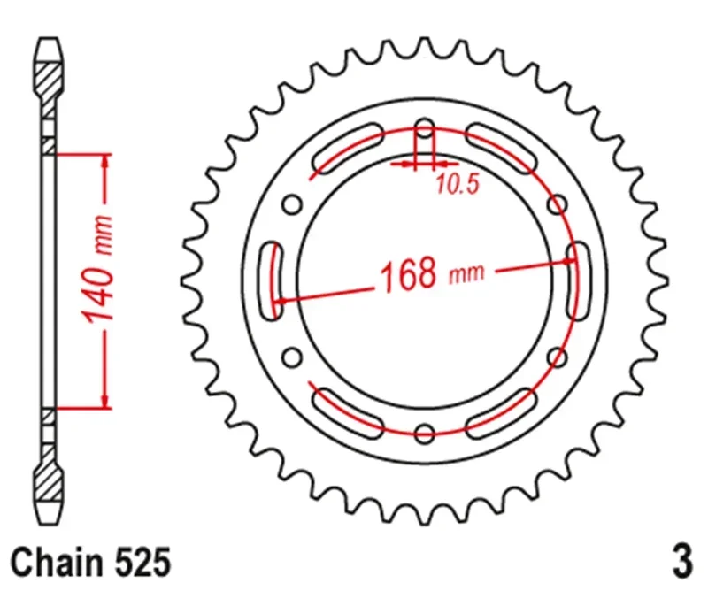 525 Motorcycle Front  Rear Sprocket Chain Set Kits For BMW F650 F700 F800 GS F650GS F700GS F800GS 2008-2018 10.5mm Bolts