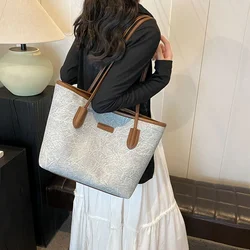 Fashion Tote Bag Women's Korean Version Ins Simple Casual Large-capacity Shoulder Bag Versatile 2024 Premium Underarm Bag