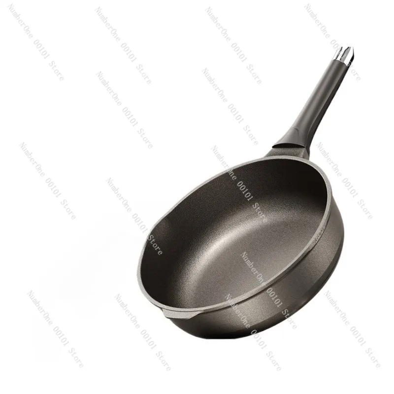 

Titanium Frying Pan Non Stick Deep Fry Pan Household Stir Fry Pan Steak Egg Gas Induction Cooker Compatible