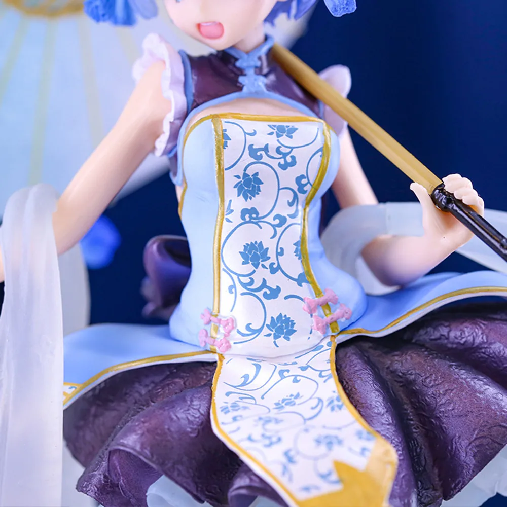 Rem Qi Lolita Qilolita Figurka kota - PVC Akcja Anime Model Zabawka dla kolekcjonerów Prezent Życie inny świat od zera