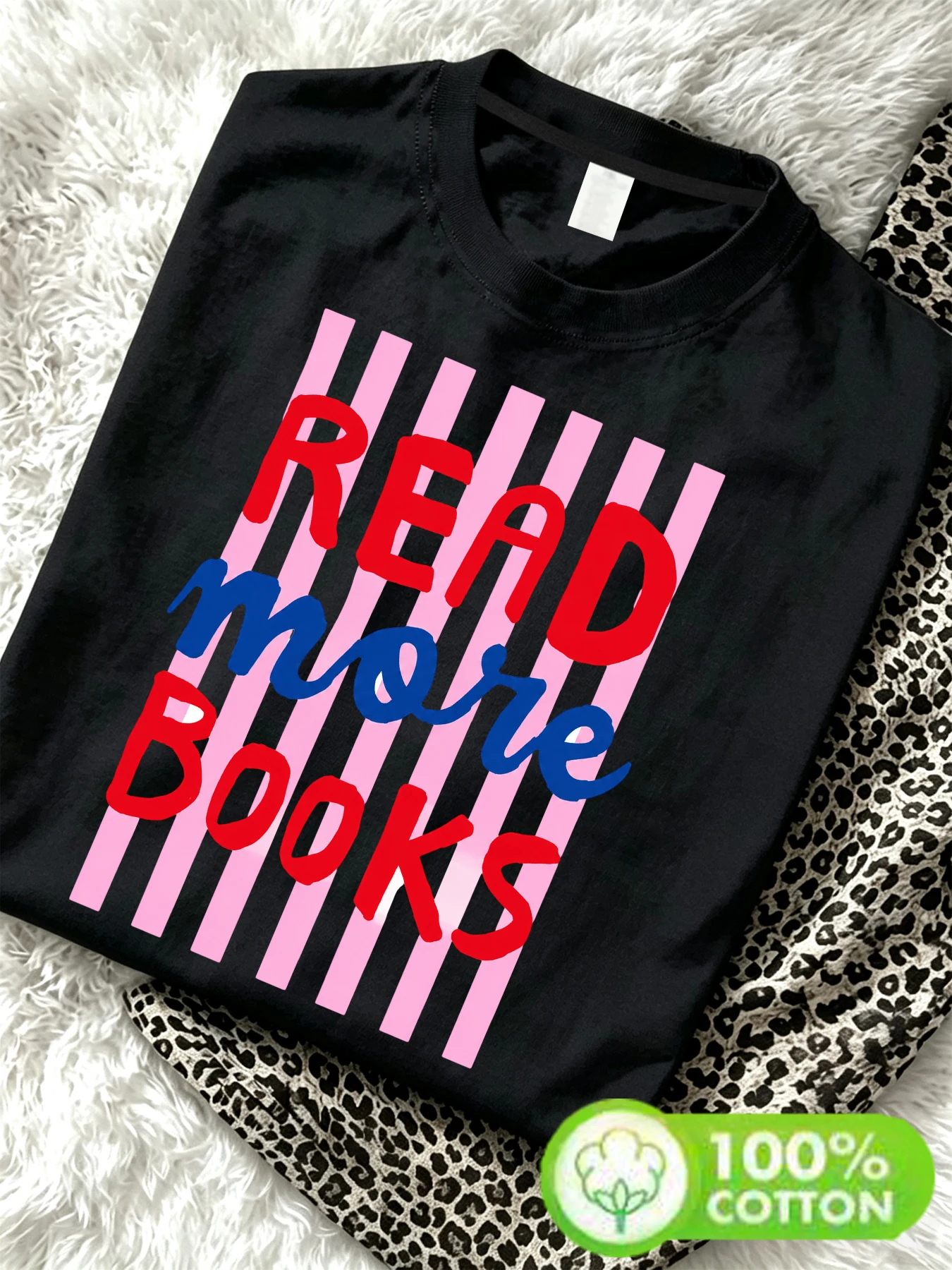 【ZXH310】Letter vertical print women's T-shirt cotton top summer short sleeved women's cotton T-shirt street fashion