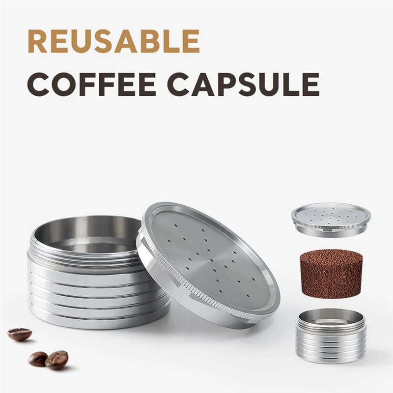 ELV-trFor Essse Espresso Caffe - S.12 Machine Stianless Steel Reusable Coffee Capsule Espresso Coffee Filter