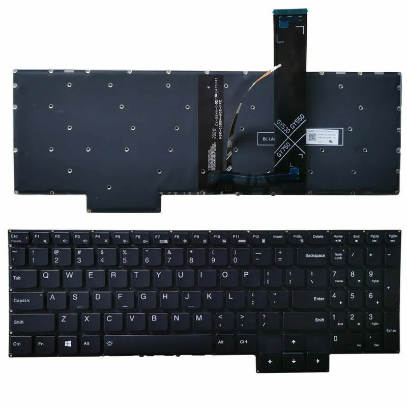LL+ New for Lenovo Legion 5-15ARH05H 5-15IMH05 5-15IMH05H US Keyboard White Backlit