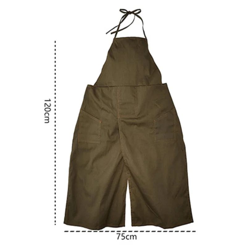 Tailored Logo Artisan Apron Full Body Coverage Barber Studio Uniform Dirt Resistant Professional Work Attire