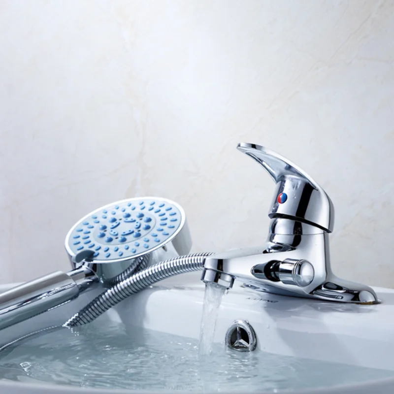 

Bathroom Shower Set Mixer Two-Hole Sink Faucet for Bathroom Sink Cold & Hot Water Zinc Alloy Dual Tap Ceramic Faucet Accessories