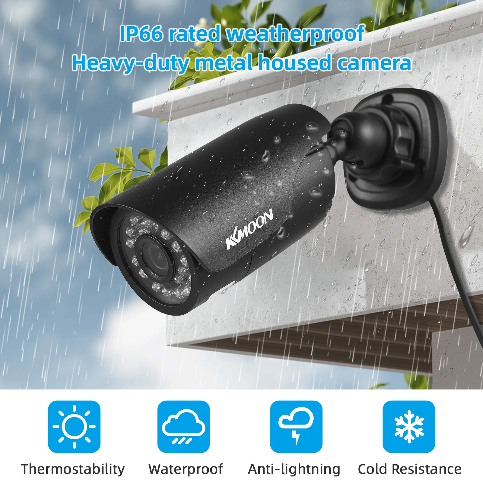 KKMOON 1080P CCTV Camera Wired Security Camera Indoor Monitor Camera Infrared Night Vision 3.6mm Lens Wide Angle 2.0MP