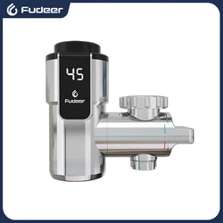 Fudeer Electric Water Heater 220V Kitchen Faucet Conector Champagne Gold Tankless Water Heating Tap  Instant Water Heaters