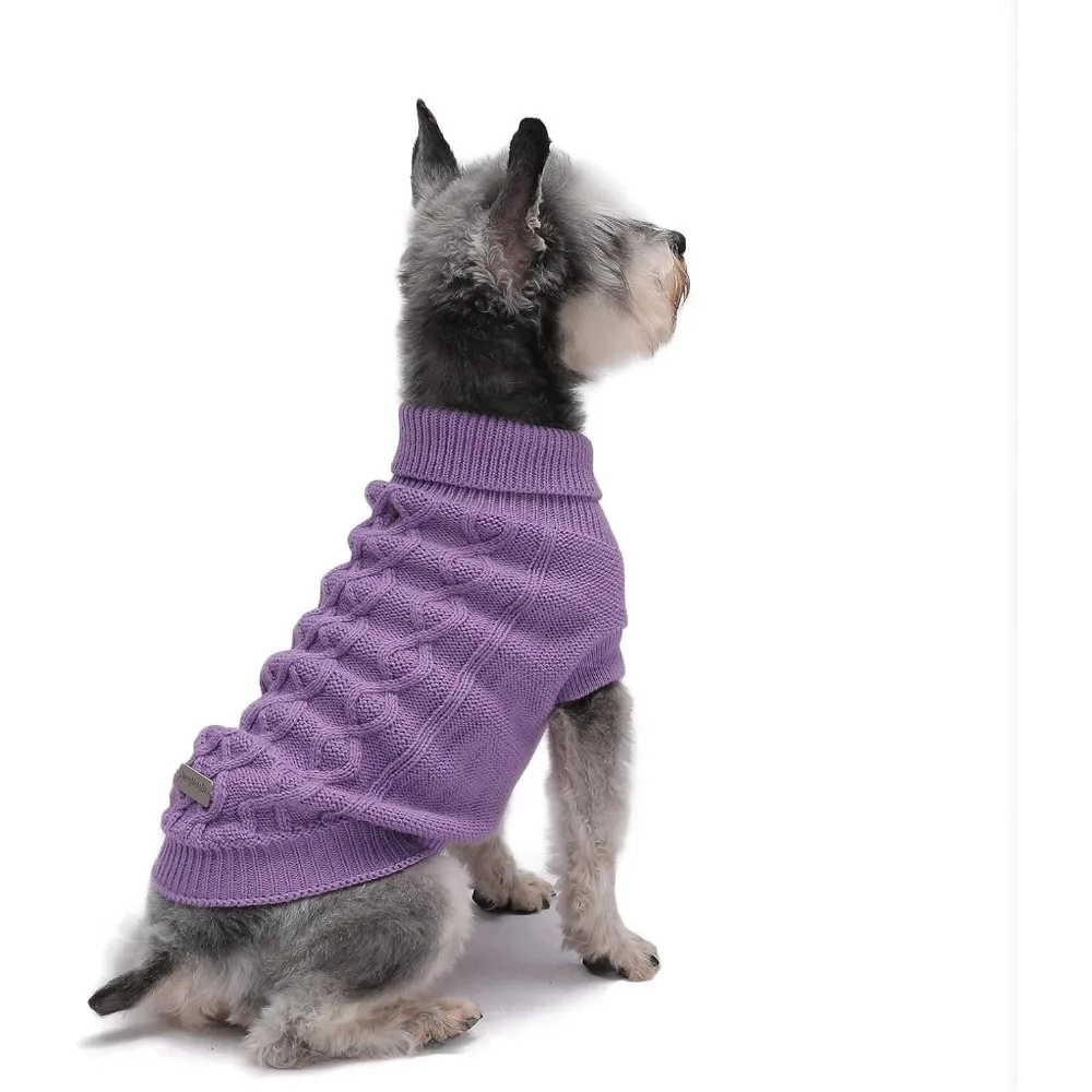 

Small Dog Warm Winter Sweater Pet Clothes Knitwear for Small to Medium Breeds Dog Outfits (Green S)…
