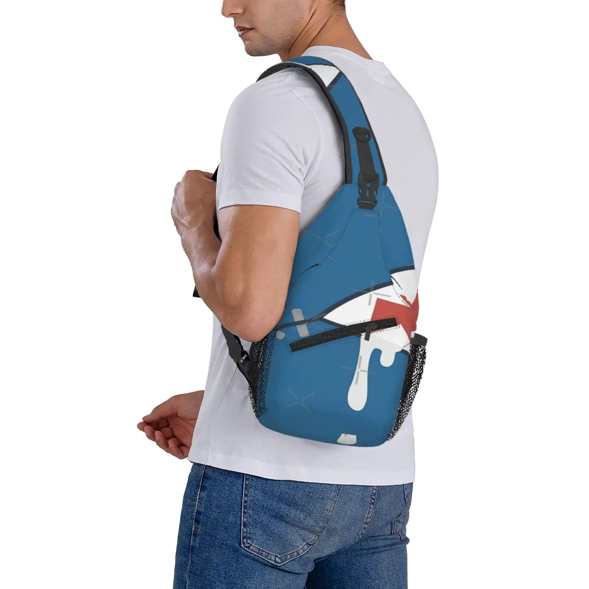 Gura Shlavabo-Sac de poitrine personnalisé avec fermeture éclair, sac en maille, sac à bandoulière scolaire, multi-style