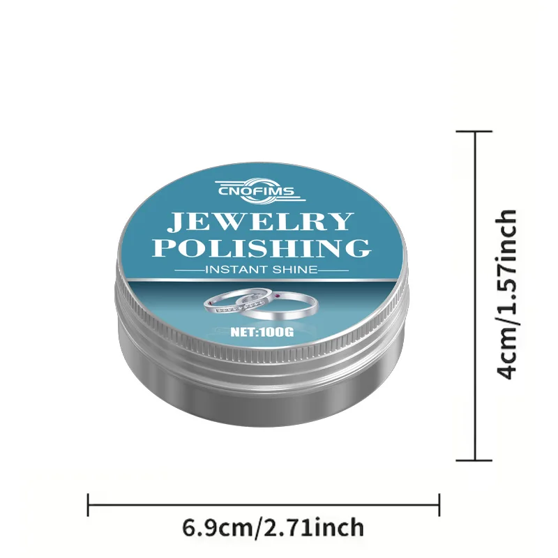 Silver Platinum Jewelry Polish Cream - Gentle Tarnish Remover Long-Lasting Sonic Machine Safe