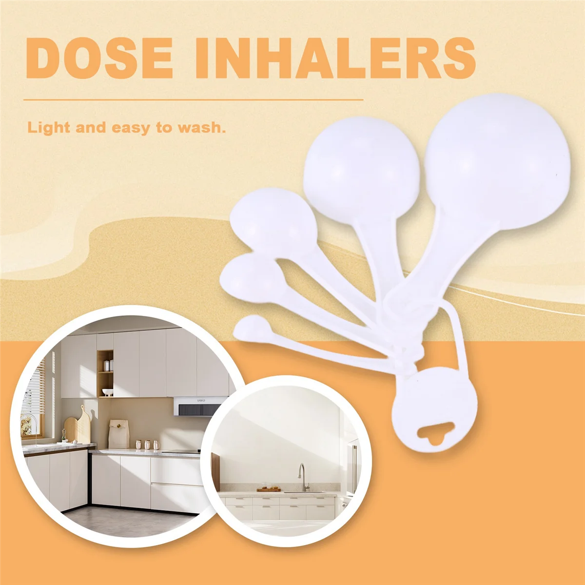 RIRI Lot 5 قطع 100 مل / 50 مل / 15 مل / 5 مل / 1 مل موزعات ملاعق قياس بلاستيكية.