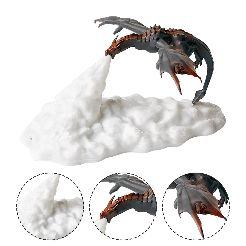 

Firing Dragon Night Light USB Charged Touch 3D Dinosaur Lamp Decorative Party LED Light Tabletop Atmosphere Gift Lamp
