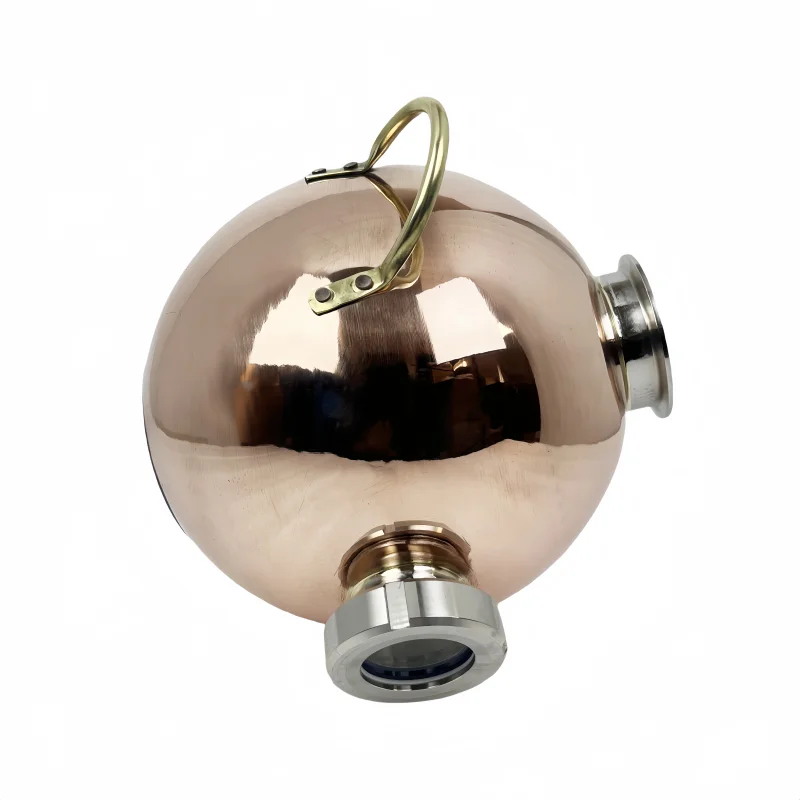 

3" OD91mm Spherical Copper Onion Head With Sight Glass For The Brewing Of Whiskey Or Brandy,Essential Oil Production,Distiller