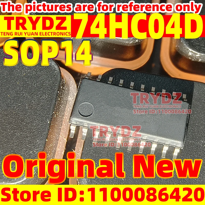 100-5pcs Original New 74HC04D SOP14 For six channel inverter patch logic chip