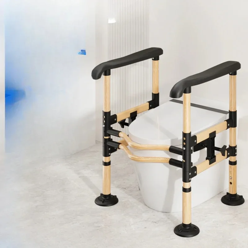 Barrier-free handrails for the elderly bathroom safety help rack  toilet auxiliary stand-up device  non-slip and non-punching