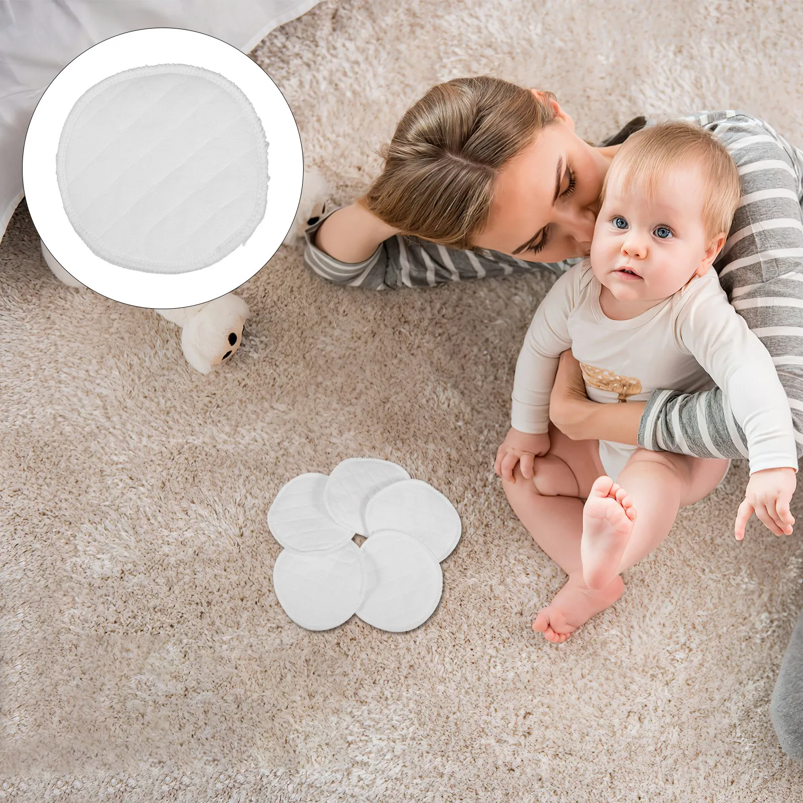 

20Pcs Breastfeeding Pads Leakproof Cotton Nursing Pads Washable Reusable Milk Absorbing Postpartum
