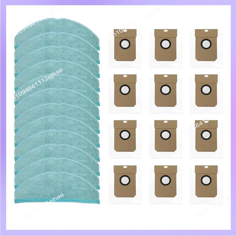 N83R 12 قطعة ل Conga 8090 Ultra / 9090 AI روبوت فراغ استبدال أكياس الغبار ممسحة منصات استبدال الملحقات