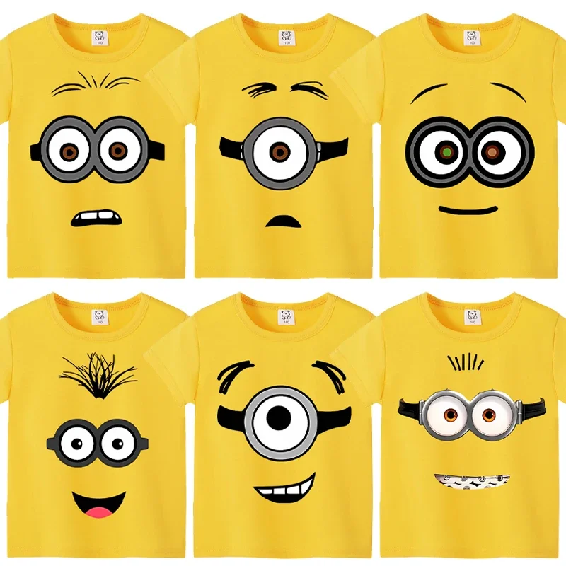 

New Minionses T-shirts for Children Kawaii Cartoon Graphic T Shirts Girls Casual Short Sleeves Tops Summer Baby Boys Clothing