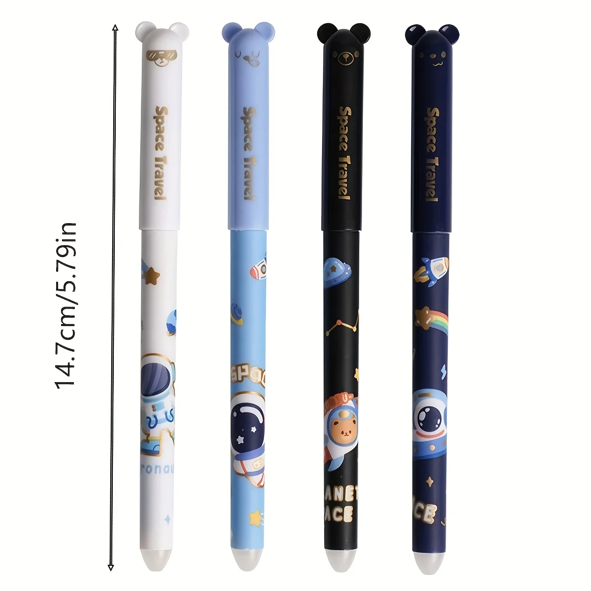 16pcs erasable gel pens, 0.5mm fine tip, blue ink, with built-in eraser, ideal for note-taking and writing, perfect for office