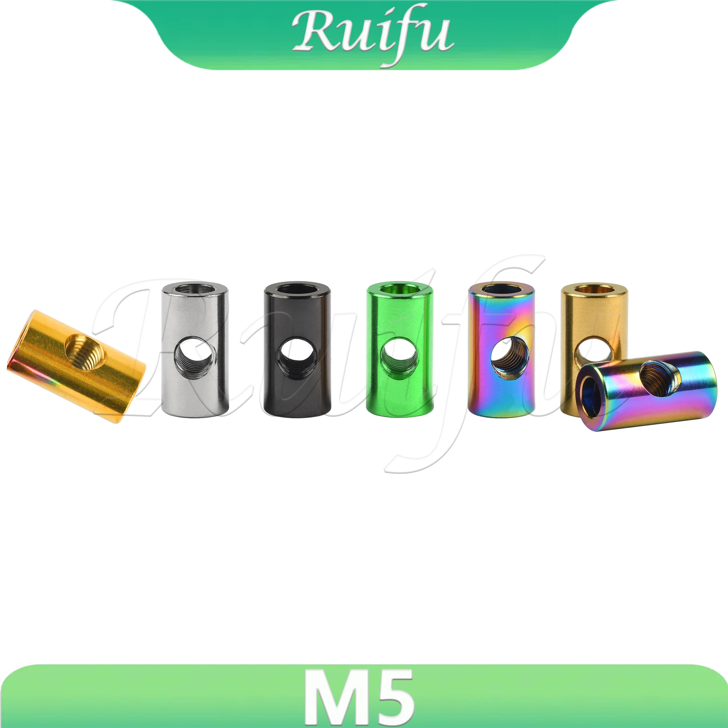 

Ruifu Titanium Bolt Nut M5 Cylindrical Nut For Bicycle Seat Bike Repair Fixed