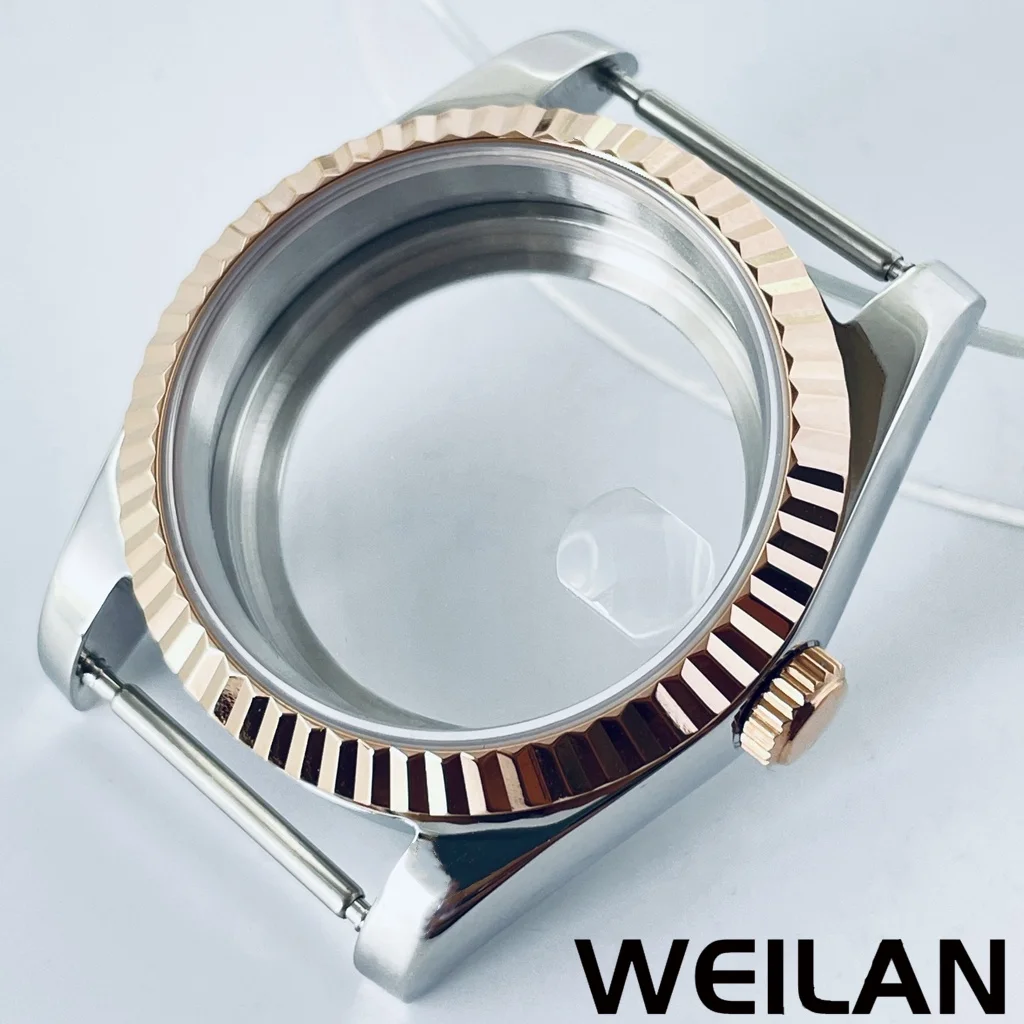 36mm 40mm Zilver Zwart Goud RoseGold NH34 NH35 NH36 NH38 NH39 NH70 NH72 ETA2824 PT5000 Horlogekast Top Waterdicht Saffier Crysta
