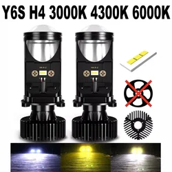 H4 LED High Low Beam Mini Projector Lens Headlight 12V 24V 3000k 4300K 6000K Focused Y6 H4 Bulb Car Light Led H4 Automotive