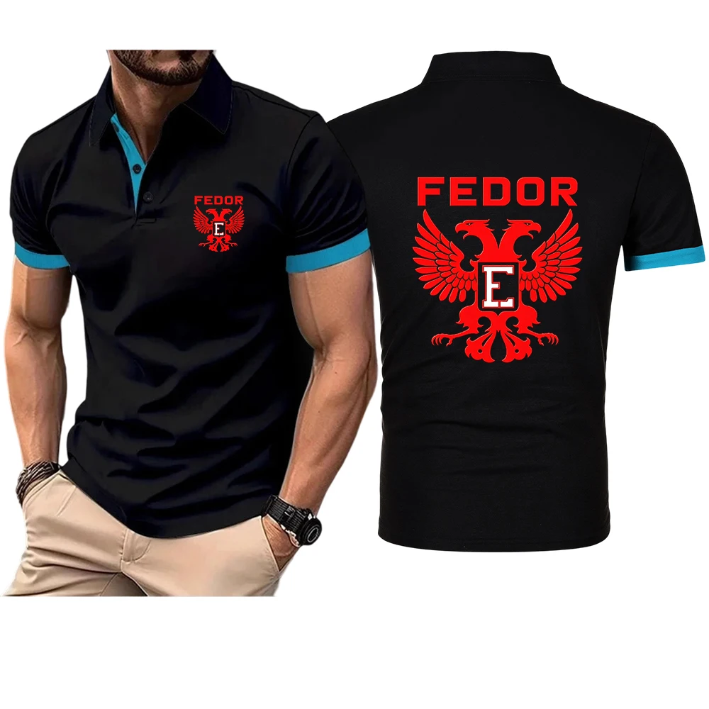 2026 Men's Russian Fighter Legend Fedor Emelianenko Logo Print Summer Bright Colors Eye-catching Best-selling Polo Shirt