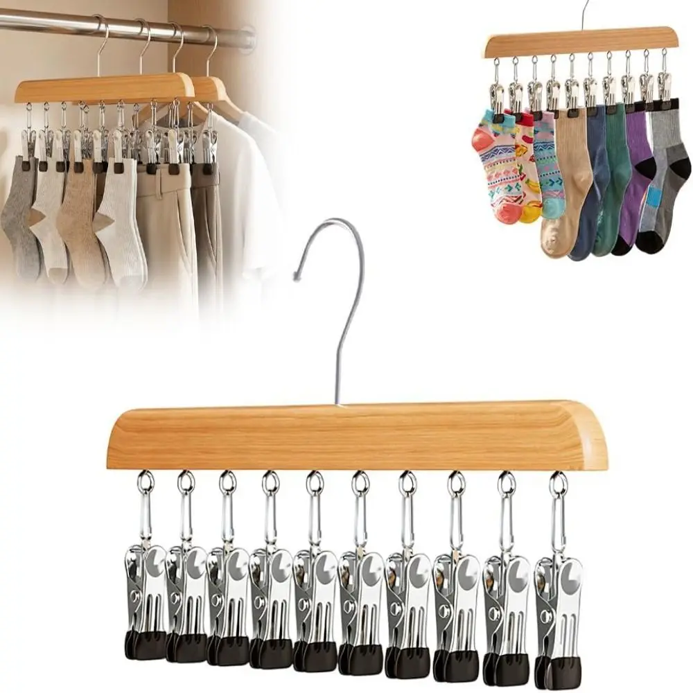 with 10 Clips Closet Organizer with 12 Clips 360° Rotating Clothes Hanger Space Saving Multifunctional Legging Hangers