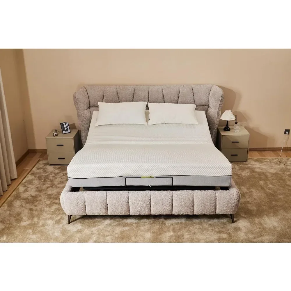 Adjustable bed frame, ergonomic bed frame, head and foot tilt, zero gravity, wireless remote control, easy tool assembly