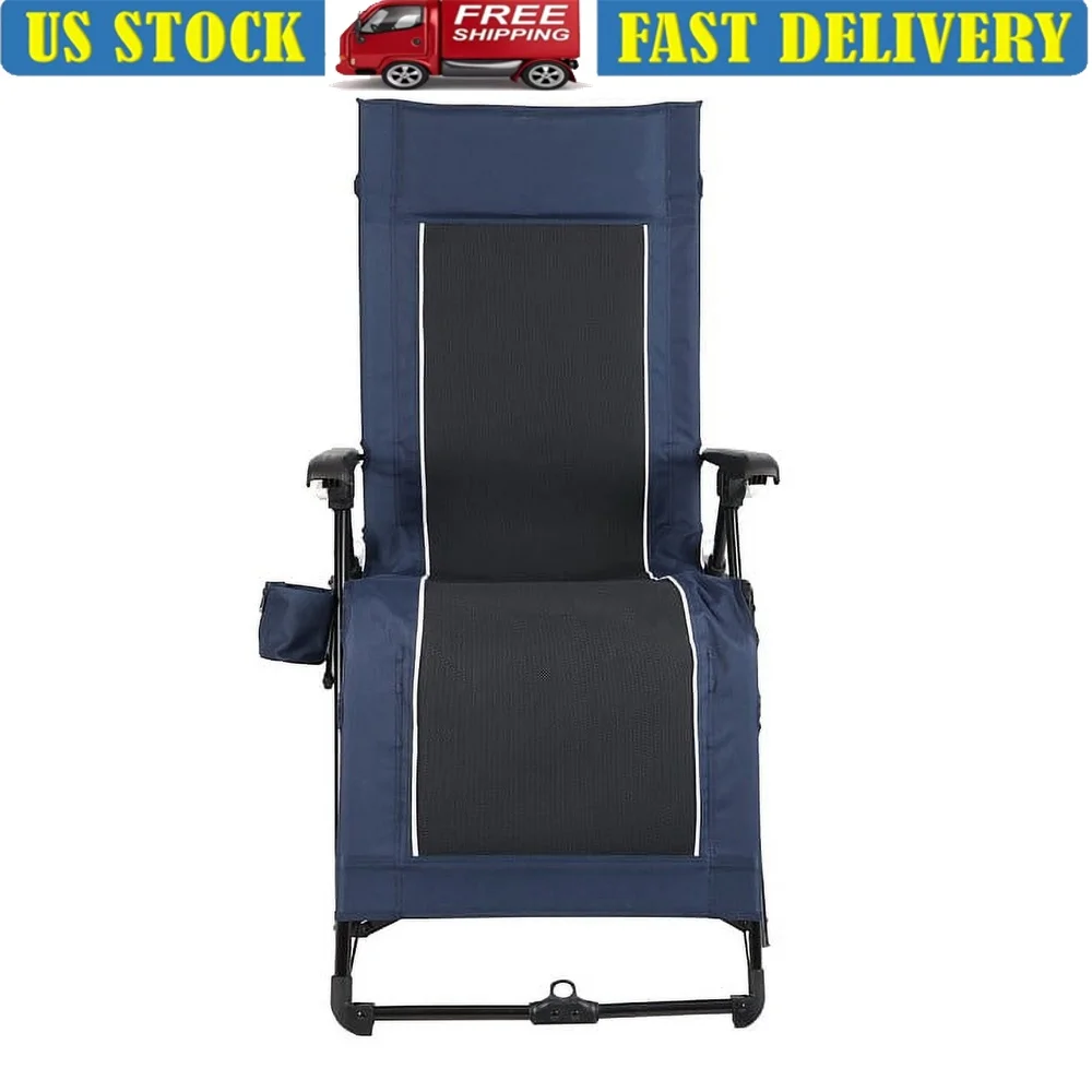 

Zero Gravity Reclining Camping Chair Compact Folding Lounger Durable Steel Frame Easy Locking Levers Outdoor Relaxation