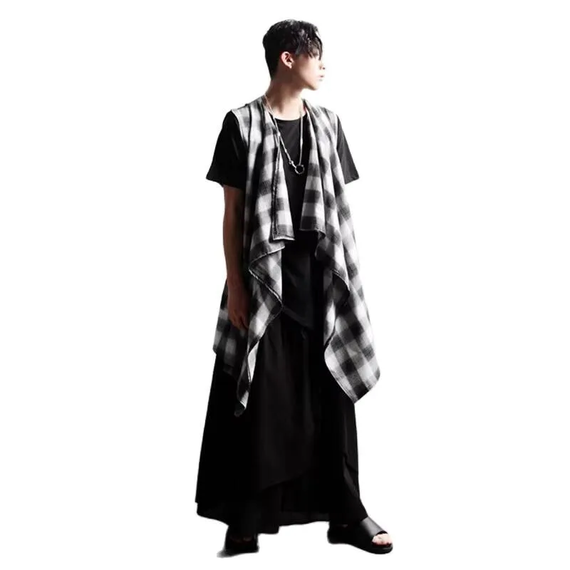 

И осенний костюм, весенние мужские брюки Yamamoto, свободная юбка, брюки-клеш, мужские повседневные брюки, большие шаровары