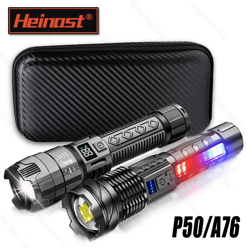 

High Power 2000LM LED Flashlight Built-in Battery USB Rechargeable Strong Light Tactical Torch Outdoor Camping Hiking Lantern